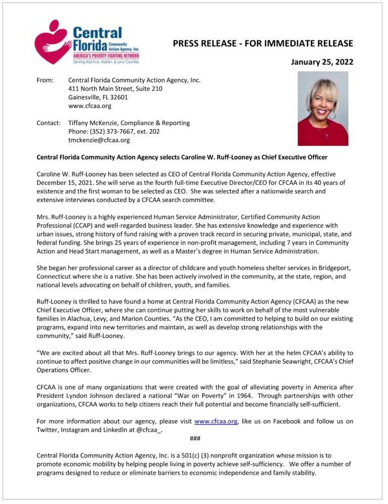 Cfcaa Paperwork Central Florida Community Action Agency, Inc.