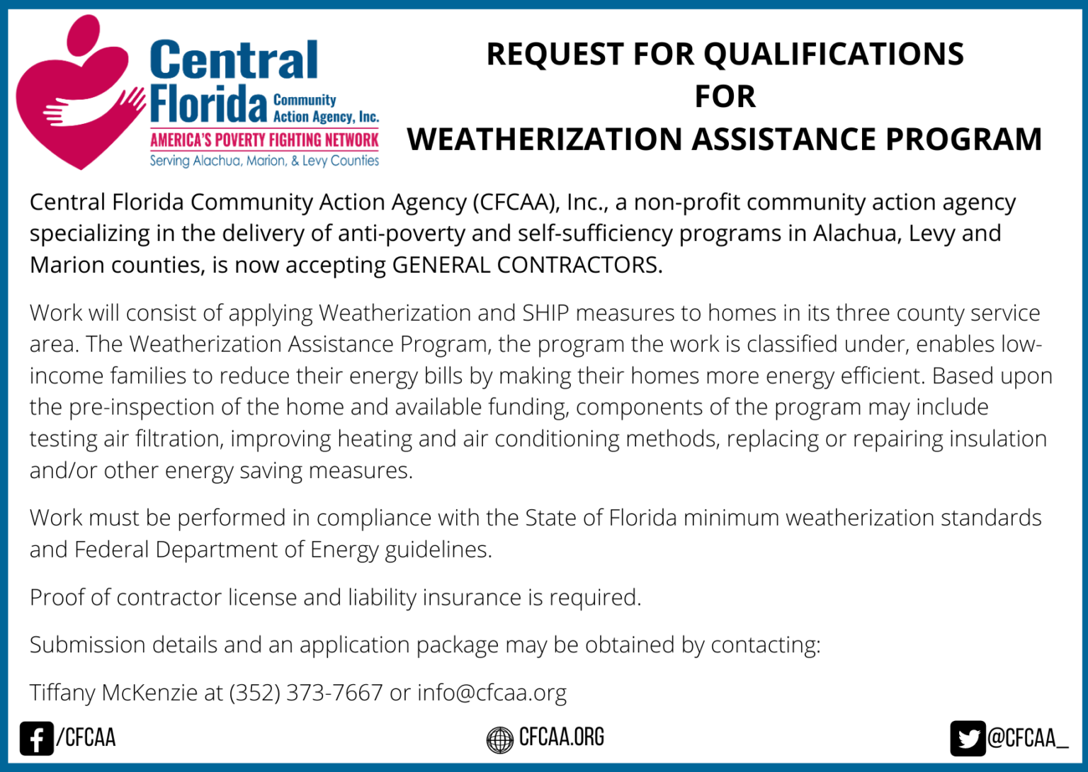 Cfcaa Paperwork Central Florida Community Action Agency, Inc.